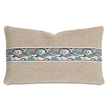 UZI TROMPE LOEIL BORDER DECORATIVE PILLOW