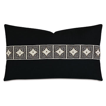 CADENZA GEOMETRIC BORDER DECORATIVE PILLOW