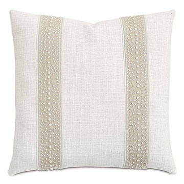 DAINTY EMBROIDERED BORDER DECORATIVE PILLOW