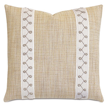 LILO EMBROIDERED BORDER DECORATIVE PILLOW