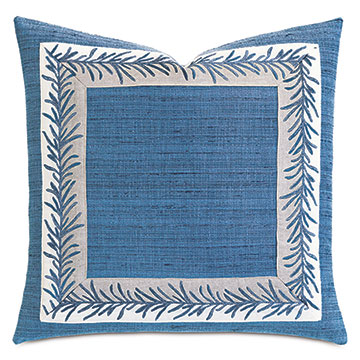 CHAUNCEY EMBROIDERED BORDER DECORATIVE PILLOW