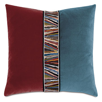 UMA PIZZAZZ DECORATIVE PILLOW IN SCARLET