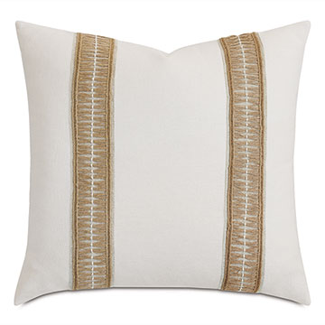 SANDERS JUTE BORDER DECORATIVE PILLOW