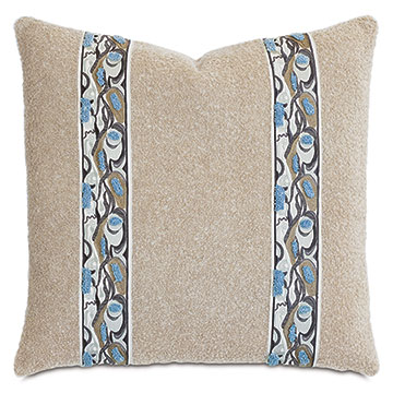 UZI TROMPE LOEIL BORDER DECORATIVE PILLOW