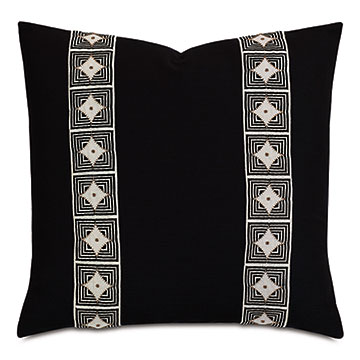 CADENZA GEOMETRIC BORDER DECORATIVE PILLOW