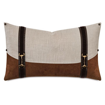 EQUESTRIAN COLORBLOCK DECORATIVE PILLOW