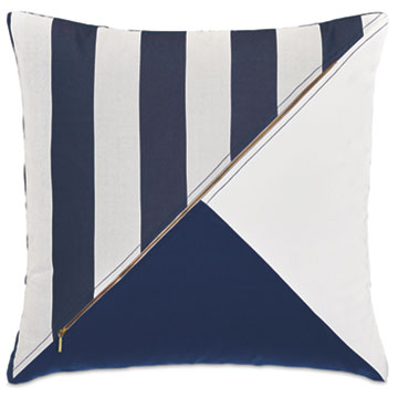 WICKING COLORBLOCK DECORATIVE PILLOW IN INDIGO