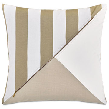 WICKING COLORBLOCK DECORATIVE PILLOW IN OYSTER