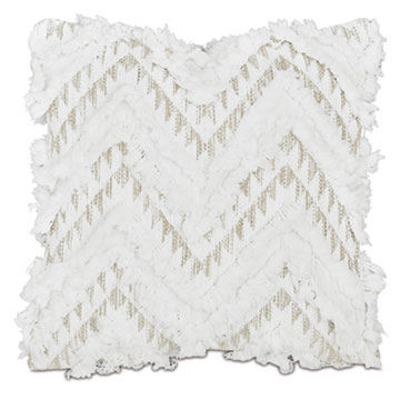 KEISHI WOVEN DECORATIVE PILLOW IN SNOW
