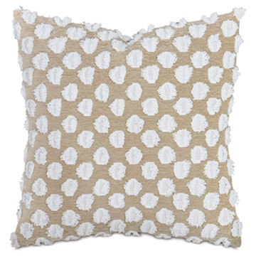 LUTON FIL COUPE DECORATIVE PILLOW IN WHEAT