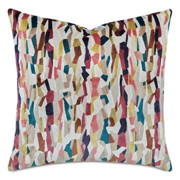 NERETVA GEOMETRIC DECORATIVE PILLOW IN CONFETTI