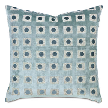 SALVATORE DOMINO DECORATIVE PILLOW IN SPA