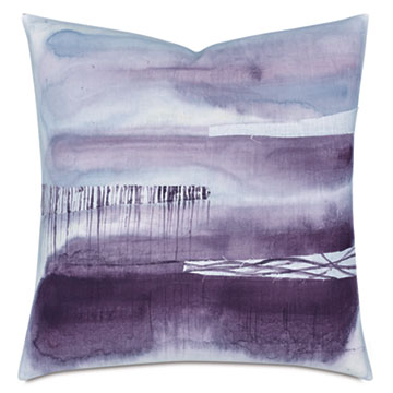 PALETTE HAND PAINTED DECORATIVE PILLOW IN PLUM