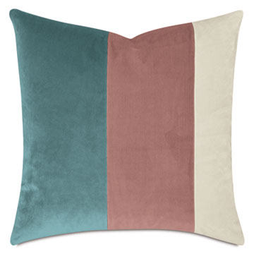 PALETTE VELVET DECORATIVE PILLOW IN PASTEL