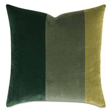 PALETTE VELVET DECORATIVE PILLOW IN GREENS