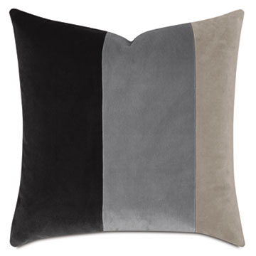 PALETTE VELVET DECORATIVE PILLOW IN SMOKE