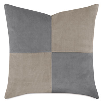UMA COLORBLOCK DECORATIVE PILLOW IN GREIGE