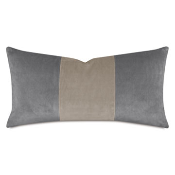UMA COLORBLOCK DECORATIVE PILLOW IN GREIGE