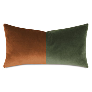 UMA COLORBLOCK DECORATIVE PILLOW IN EARTH TONE