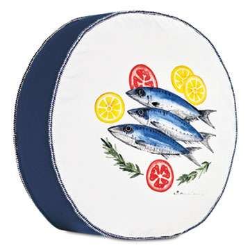 MEDITERRANEAN SARDINES DECORATIVE PILLOW