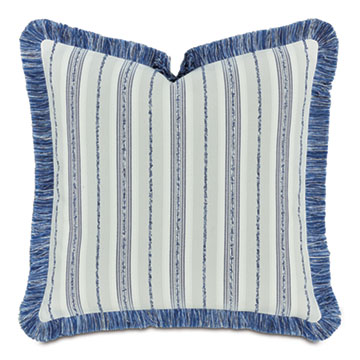 WELLERMAN STRIPED DECORATIVE PILLOW IN NAVY