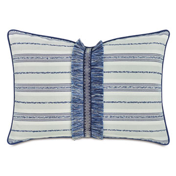 WELLERMAN FRINGE DECORATIVE PILLOW IN NAVY