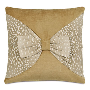 TINSEL BOW DECORATIVE PILLOW