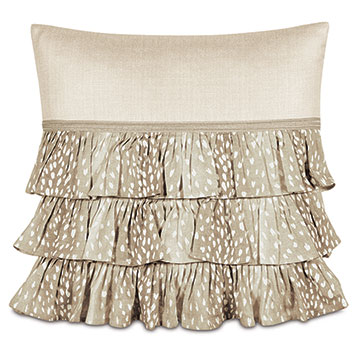 TINSEL RUFFLE DECORATIVE PILLOW