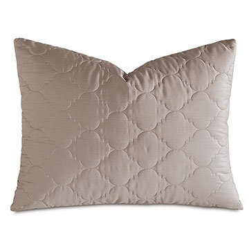 Viola Quilted Standard Sham in Fawn