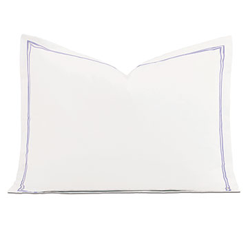 Enzo Satin Stitch Standard Sham In Heather