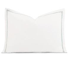 Enzo Satin Stitch Standard Sham in Lake