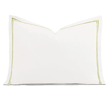 Enzo Satin Stitch Standard Sham In Pear