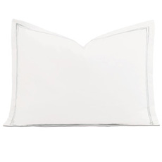 Enzo Satin Stitch Standard Sham in Silver