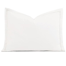 Enzo Satin Stitch Standard Sham in White