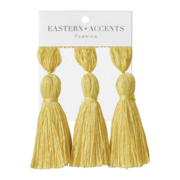 Tassel Trim Chunky Yellow Sample