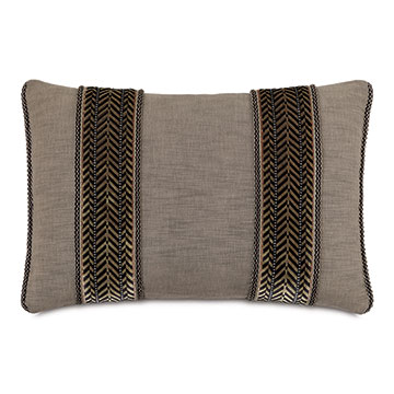 TALENA CHEVRON TRIM DECORATIVE PILLOW