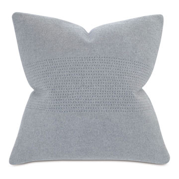 Brera Horizontal Tailor Tacks Decorative Pillow In Gray