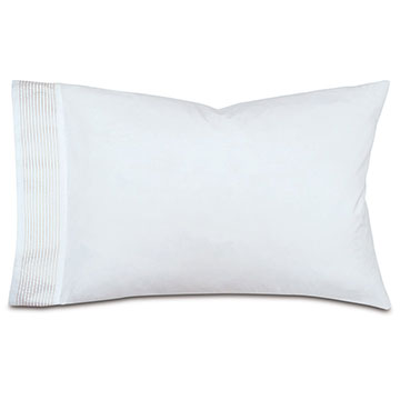 Marsden Satin Stitch Pillowcase in Bisque