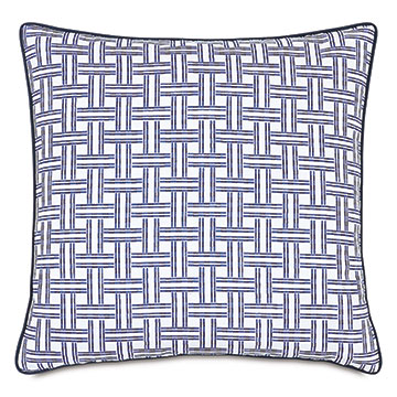 VIZCAYA FAUX BASKETWEAVE DECORATIVE PILLOW