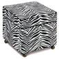Gibby Onyx Boxed Ottoman