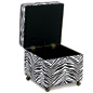 Gibby Onyx Boxed Ottoman