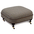 Powell Houndstooth Ottoman On Casters