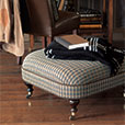 Powell Houndstooth Ottoman On Casters