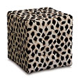 Ocelot Cube Ottoman in Black