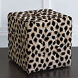 Ocelot Cube Ottoman in Black