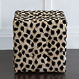 Ocelot Cube Ottoman in Black