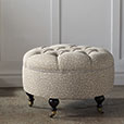 Parrish Fawn Round Ottoman