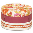 Caroline Azalea Round Ottoman