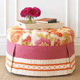 Caroline Azalea Round Ottoman