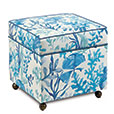 Olympia Azure Storage Boxed Ottoman